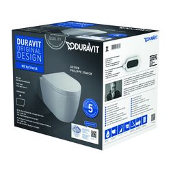 Duravit ME by Starck WC-Set wandhäng., Wand-WC, WC-Sitz Weiß HG, Spülrand rimless, ... DURAVIT-45300900A1 4053424326658 (Abb. 1)