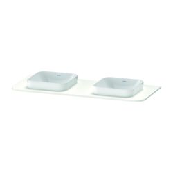 Duravit Happy D.2 Konsole 550x1300x16mm, Weiß Seidenmatt, ohne Konsolenträger, 2 A... DURAVIT-HP032KB3636 4053424872933 (Abb. 1)