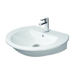 Duravit Waschtisch Darling New 550x650x185mm wandh. Weiß Hochglanz, Halbrund, Wond... DURAVIT-26216500001 4021534606243 (Abb. 1)