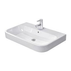 Duravit Happy D.2 Waschtisch 505x800x170mm, WonderGliss, Weiß Hochglanz, Rechtecki... DURAVIT-23188000001 4021534855986 (Abb. 1)