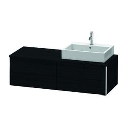 Duravit XSquare Konsolenwaschtischunterbau wandh. 548x1400x400mm R, Eiche Mattschw... DURAVIT-XS4913R1616 4063382138217 (Abb. 1)