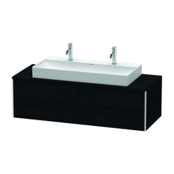 Duravit XSquare Konsolenwaschtischunterbau wandhäng. 548x1400x400mm Eiche Mattschw... DURAVIT-XS4915M1616 4063382138316 (Abb. 1)