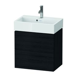 Duravit L-Cube Waschtischunterbau wandh. 391x584x544mm Compact, Eiche Mattschwarz,... DURAVIT-LC621901616 4063382033789 (Abb. 1)