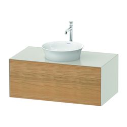 Duravit White Tulip Konsolen-WTU wandh 550x1000x408mm mit KSP Eiche Natur mass... DURAVIT-WT49760H5390010 4063382532756 (Abb. 1)