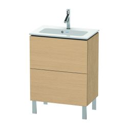 Duravit L-Cube Waschtischunterbau bodenstehend 391x620x704mm Natur Eiche Matt, Gri... DURAVIT-LC667303030 4063382088017 (Abb. 1)