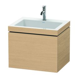 Duravit L-Cube Waschtisch-Set C-bonded wh Dekor, 480x600x500mm Natur Eiche Matt, G... DURAVIT-LC6916O3030 4067116305074 (Abb. 1)