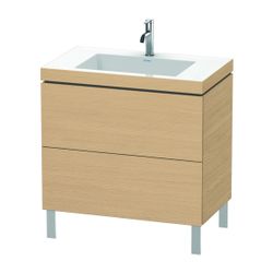 Duravit L-Cube Waschtisch-Set C-bonded bds Echtholzfurnier 480x800x698mm Natur Eic... DURAVIT-LC6937O3030 4063382088918 (Abb. 1)