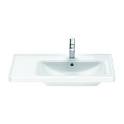 Duravit D-Neo Waschtisch 480x800x160mm, Weiß Hochglanz, Rechteckig, 1 Waschplatz R,... DURAVIT-2370800000 4063382016829 (Abb. 1)
