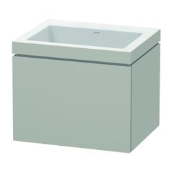 Duravit L-Cube Waschtisch-Set C-bonded wh Dekor, 480x600x500mm Betongrau Matt, Gri... DURAVIT-LC6916N0707 4053424651293 (Abb. 1)