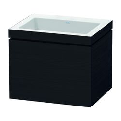 Duravit L-Cube Waschtisch-Set C-bonded wh Dekor, 480x600x500mm Eiche Mattschwarz, ... DURAVIT-LC6916N1616 4067116305029 (Abb. 1)