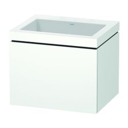 Duravit L-Cube Waschtisch-Set C-bonded wh Dekor, 480x600x500mm Mattweiß, Grifflos,... DURAVIT-LC6916N1818 4053424498621 (Abb. 1)