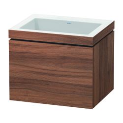Duravit L-Cube Waschtisch-Set C-bonded wh Dekor 480x600x500mm Nussb. Matt/ Grifflo... DURAVIT-LC6916N7979 4053424498690 (Abb. 1)