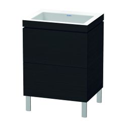 Duravit L-Cube Waschtisch-Set C-bonded bodenst. Dekor, 480x600x698mm Eiche Mattsch... DURAVIT-LC6936N1616 4063382091635 (Abb. 1)