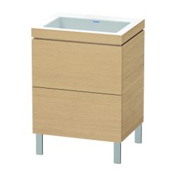 Duravit L-Cube Waschtisch-Set C-bonded bodenst. Dekor, 480x600x698mm Natur Eiche M... DURAVIT-LC6936N3030 4063382088871 (Abb. 1)