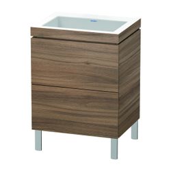 Duravit L-Cube Waschtisch-Set C-bonded bodenst. Dekor, 480x600x698mm Nusb.Matt, Gr... DURAVIT-LC6936N7979 4053424500553 (Abb. 1)