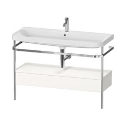 Duravit Happy D.2 Waschtisch-Set C-shaped Metallkonsole, SK Dekor, 490x1175x85... DURAVIT-HP4844E84840000 4067116029338 (Abb. 1)
