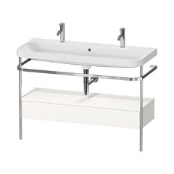 Duravit Happy D.2 Waschtisch-Set C-shaped Metallkonsole, SK Dekor, 490x1175x85... DURAVIT-HP4854O84840000 4067116029406 (Abb. 1)