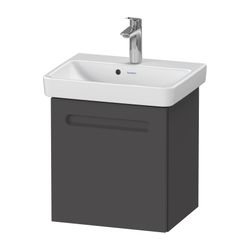 Duravit No.1 Waschtischunterbau wandhängend 386x440x478mm L Graphit Matt Folie... DURAVIT-N14267L49490000 4063382802057 (Abb. 1)