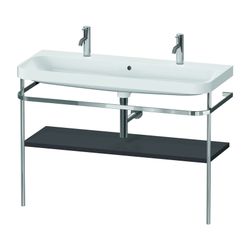 Duravit Happy D.2 Waschtisch-Set C-shaped Metallkonsole 490x1175x850mm, Graphi... DURAVIT-HP4849O80800000 4063382217776 (Abb. 1)