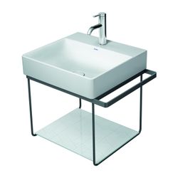 Duravit DuraSquare Metallkonsole 451x565x400mm, Mattschwarz, unter Waschtisch mit H... DURAVIT-0031164600 4053424692890 (Abb. 1)