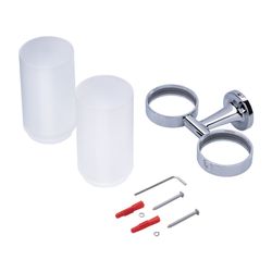 Duravit Starck T Zahnputzbecher doppelt wandhängend, Position R L, 170x98x140mm, Ch... DURAVIT-0099481000 4063382318626 (Abb. 1)