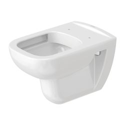 Duravit D-Code WC-Set wandh. Wand-WC, WC-Sitz, Weiß Hochglanz, Spülrand rimless, Ab... DURAVIT-45700900A1 4053424326672 (Abb. 1)