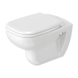 Duravit D-Code WC-Set wandh. Wand-WC, WC-Sitz, Weiß Hochglanz, Spülrand rimless, Ab... DURAVIT-45700900A1 4053424326672 (Abb. 1)