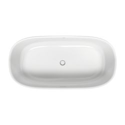 Duravit Zencha Badewanne 600x900x1800mm, 366l, Mattweiß, Oval, Freistehend, 2 ... DURAVIT-700463000000000 4063382792532 (Abb. 1)