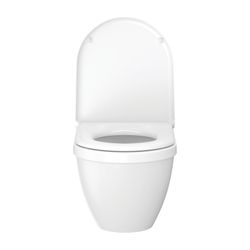 Duravit Starck 3 WC-Sitz D-shaped, Weiß Hochglanz 370x38x436mm, ohne Absenkautomati... DURAVIT-0063810000 4021534224171 (Abb. 1)