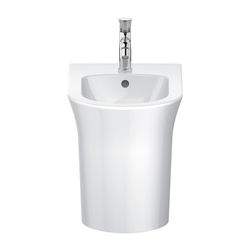 Duravit White Tulip Stand Bidet 580x370x420mm, Weiß Hochglanz, 1 HL, mit ÜL, Back t... DURAVIT-2293100000 4063382012562 (Abb. 1)