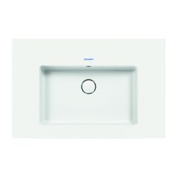 Duravit White Tulip Waschtisch 490x750x155mm WonderGliss, Weiß Hochglanz, Rechteck... DURAVIT-23637500001 4053424913582 (Abb. 1)