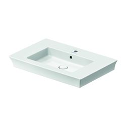 Duravit White Tulip Waschtisch 490x750x155mm WonderGliss, Weiß Hochglanz, Rechteck... DURAVIT-23637500001 4053424913582 (Abb. 1)
