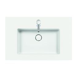 Duravit White Tulip Waschtisch 490x750x155mm, WonderGliss, Weiß Hochglanz, Rechtec... DURAVIT-23637500601 4053424913629 (Abb. 1)