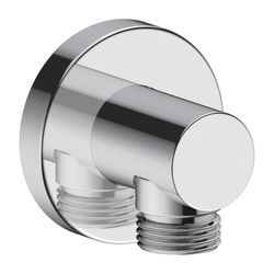 Duravit Wandanschlussbogen 55x80mm, Rund, Chrom, Rosette rund, Rückflussverhinder... DURAVIT-UV0630008010 4063382938138 (Abb. 1)
