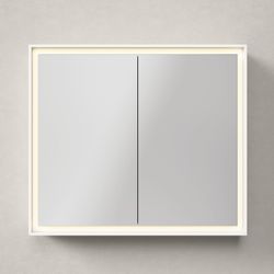 Duravit L-Cube Spiegelschrank Wandmontage 155x800x700mm, Weiß, 2 Türen L/R, 2 ... DURAVIT-LC7551018182010 4067116101812 (Abb. 1)