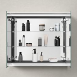 Duravit L-Cube Spiegelschrank Wandmontage 155x800x700mm, Weiß, 2 Türen L/R, 2 ... DURAVIT-LC7551018182010 4067116101812 (Abb. 1)