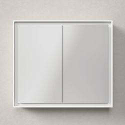 Duravit L-Cube Spiegelschrank Wandmontage 155x800x700mm, Weiß, 2 Türen L/R, 2 ... DURAVIT-LC7551018182010 4067116101812 (Abb. 1)