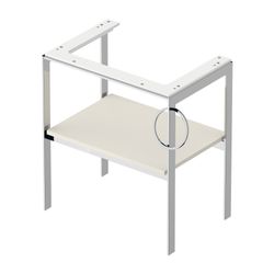 Duravit White Tulip Metallkonsole 450x684x760mm, R, Nordic Weiß SDM, 1 Ablagefläch... DURAVIT-WT4543R3939 4063382126825 (Abb. 1)