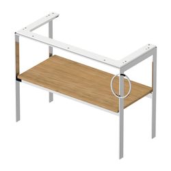 Duravit White Tulip Metallkonsole 450x984x760mm, Eiche Natur Massiv, 1 Ablagefläch... DURAVIT-WT4544RH5H5 4063382134776 (Abb. 1)