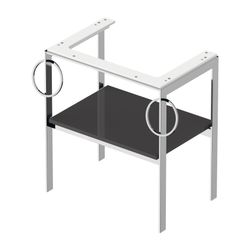 Duravit White Tulip Metallkonsole 450x684x760mm Graphit HG, 1 Ablagefläche, 2 Hand... DURAVIT-WT4546BH1H1 4063382127709 (Abb. 1)