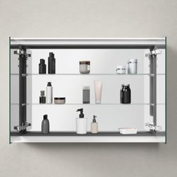 Duravit L-Cube Spiegelschrank Wandmontage 155x1000x700mm, Weiß, 2 Türen L/R, 2... DURAVIT-LC7552018180010 4067116101249 (Abb. 1)