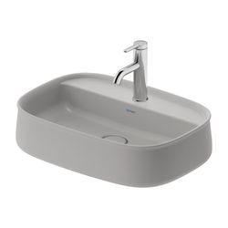 Duravit Zencha Aufsatzbecken 550mm, Grau Seidenmatt, WonderGliss, DuraCeram, Recht... DURAVIT-23745567711 4063382175052 (Abb. 1)