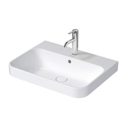 Duravit Happy D.2 Plus Aufsatzbecken 600mm, Anthrazit Matt, WonderGliss, rechtecki... DURAVIT-23606013601 4053424896984 (Abb. 1)