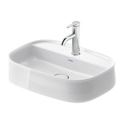 Duravit Zencha Aufsatzbecken 550mm, Weiß Hochglanz, WonderGliss, DuraCeram, Rechte... DURAVIT-23745500711 4063382132390 (Abb. 1)