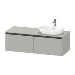 Duravit Ketho.2 Konsolen-WTU wandh. 550x1400x459mm Betongrau Matt, mittig, mit... DURAVIT-K24888R07070000 4063382828095 (Abb. 1)