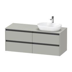 Duravit Ketho.2 Konsolenwaschtischunterbau wandh. 550x1400x568mm Betongrau Mat... DURAVIT-K24898R07070000 4063382827647 (Abb. 1)