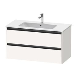 Duravit Ketho.2 Waschtischunterbau wandhäng. 480x1010x550mm, Weiß SM, Griff An... DURAVIT-K25264084840000 4063382817532 (Abb. 1)