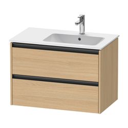 Duravit Ketho.2 Waschtischunterbau wandh. 480x810x549mm, Natur Eiche Matt, Gri... DURAVIT-K25268030300000 4063382821607 (Abb. 1)