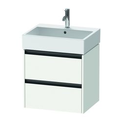 Duravit Ketho.2 Waschtischunterbau wandhäng. 460x584x549mm, Mattweiß, Griff An... DURAVIT-K25275018180000 4063382824271 (Abb. 1)