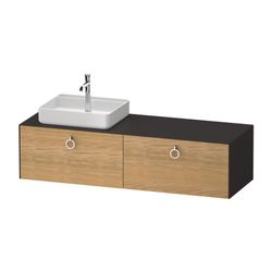 Duravit White Tulip Konsolen-WTU wandh 550x1600x408mm L, Eiche Natur massiv Ma... DURAVIT-WT4890LH5580000 4063382921703 (Abb. 1)